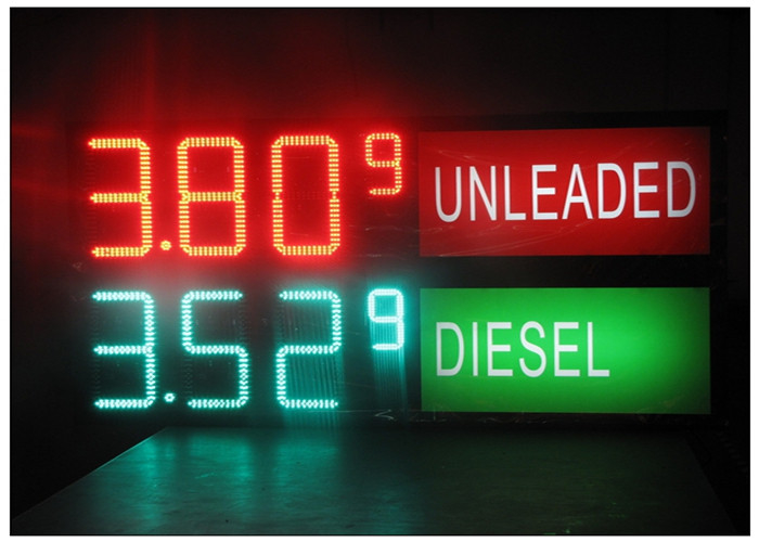 LED Gas Station Sign for Oil Price , RF LCD Wireless Remote Control Digital 7 Segment Display